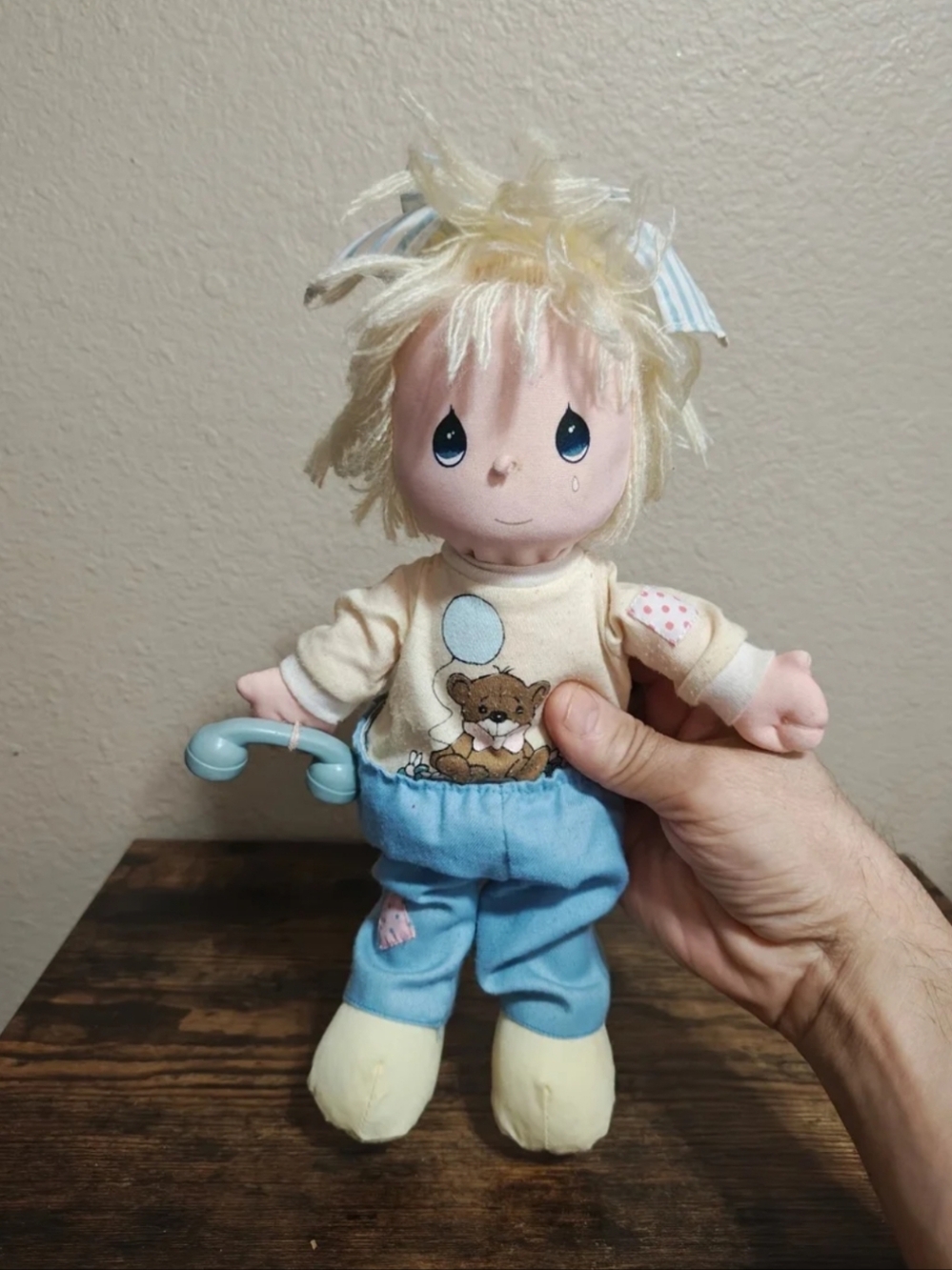 1986 Vintage Precious Moments Friendship Line Series "I Miss You" Boy Doll Plush